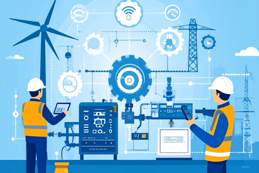 中小企業オフィスでネットワークの現状や課題をヒアリングしている様子