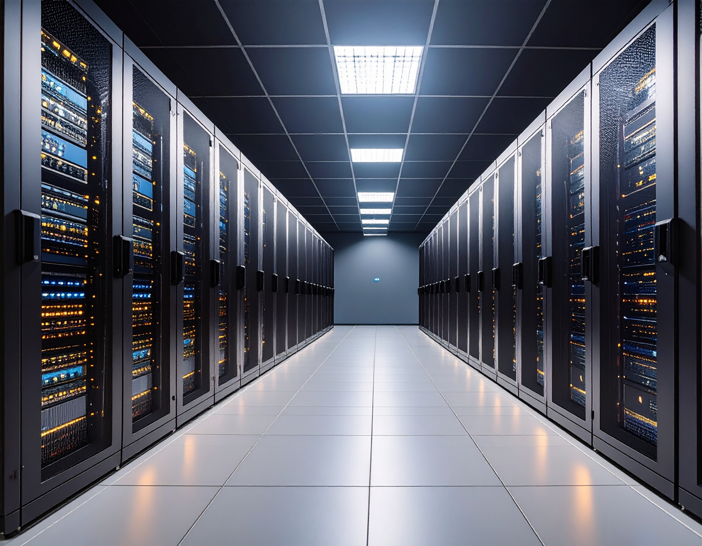 福岡の中小企業向けネットワークを支えるサーバールーム内のネットワークラック