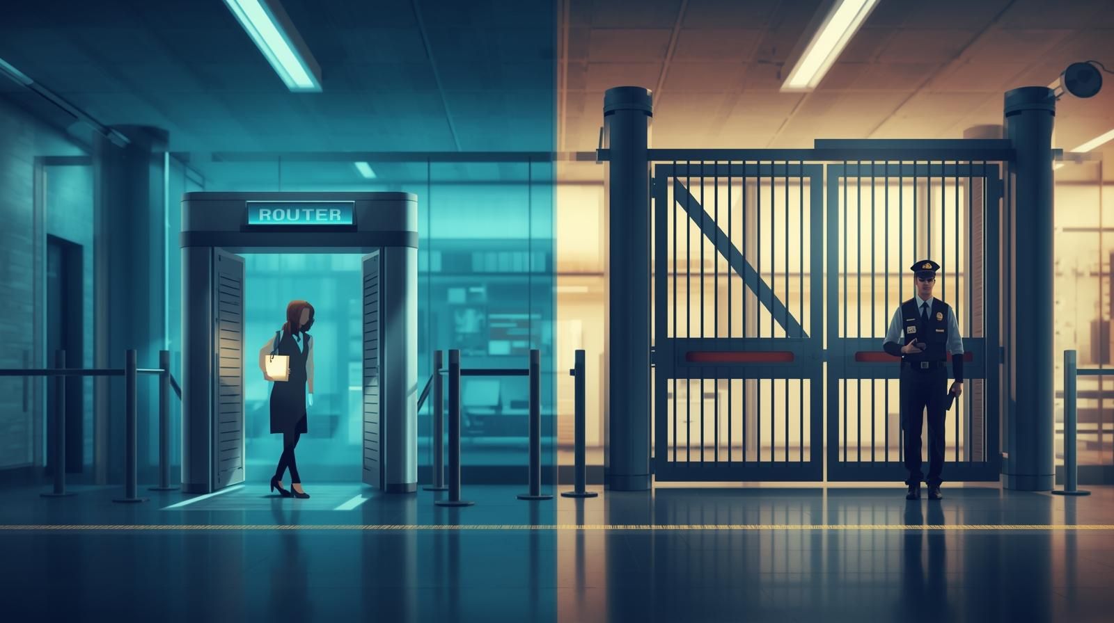 中小企業向けネットワークセキュリティ：ルーターとファイアウォール（UTM）の役割の違いを解説するアイキャッチ画像