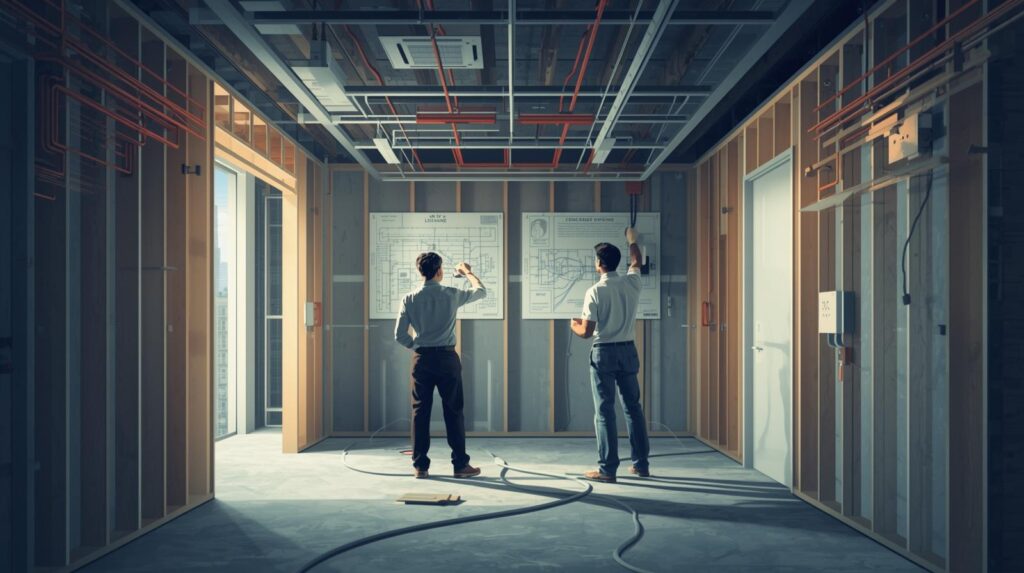 オフィス内装工事とネットワーク配線工事の連携による隠蔽配線のメリット