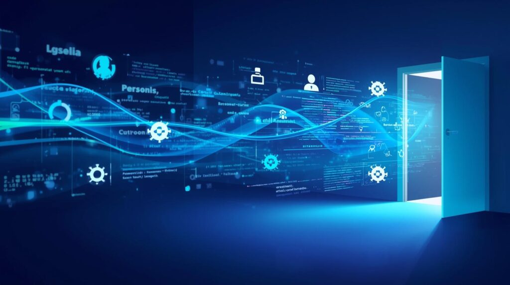 ルーターの役割：データの道案内（交通整理）に特化し、中身のセキュリティ検査は行わないイメージ