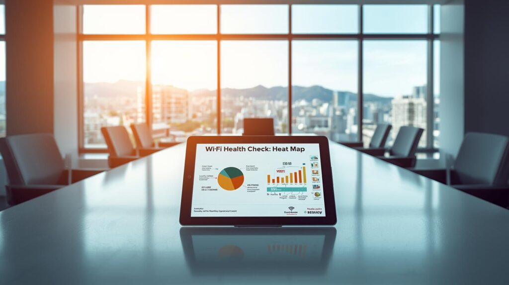 福岡の中小企業向けWi-Fi改善相談:診断する無理のない無料ネットワーク健康診断のイメージ