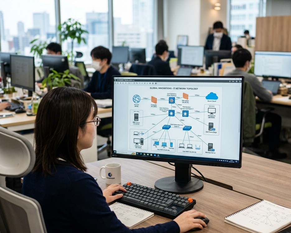 ネットワーク構成の図面化